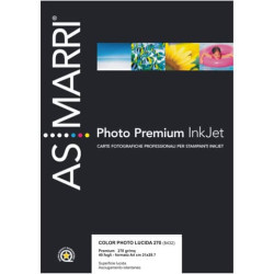 Carta fotografica AS/Marri "Premium" per stampanti inkjet finitura lucida A4 270 g/m² Conf. 40 pezzi