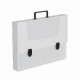 Valigetta portadocumenti DISPACO 33x42 cm polionda cannettato bianco trasparente dorso 5 cm - 5633