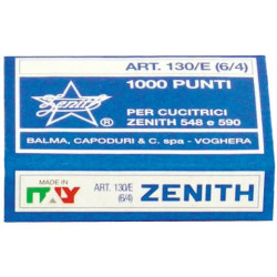 Punti metallici ZENITH 130/E 6/4  Conf. 1000 pezzi - 0311301401