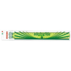 Triplo decimetro ARDA Linea Elastika plastica flessibile verde trasparente 30 cm - EL30P