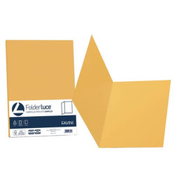 Cartellina semplice FAVINI FOLDER S cartoncino Simplex Luce&Acqua 200 g/m² 25x34cm giallo oro 52  co