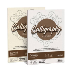 Carta canvas FAVINI Calligraphy per lettere ruvido su entrambi i lati 200 g/m² A4 avorio 02  50 fogl