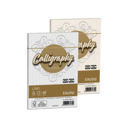 Carta lino FAVINI buste per carta da lettere da stampare Calligraphy 100 g/m² 12x18cm avorio  25 bus