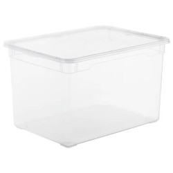 Contenitore Rotho Clear Box in PPL impilabile trasparente - 46 l. F707808