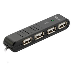 Mini Hub USB 2.0 a 4 porte Trust Vecco nero 14591