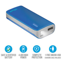 Caricatore portatile Powerbank 4400 Trust Primo blu 21225