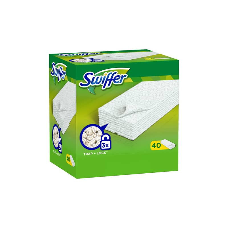 Panni ricarica Swiffer DRY per pavimenti verde conf. da 40 - PG012 -  Lineacontabile