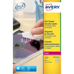 Etichette anti manomissione AVERY 63,5 x 29,6mm 20 fogli - L6113-20