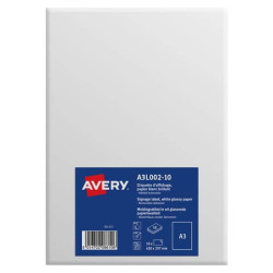 Etichette A3 in carta lucida rimovibile AVERY A3 10 fogli - A3L002-10