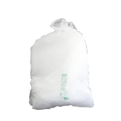 Sacchi immondizia Cagliplast in mater-bi biodegradabile capacità 97 l Bianco naturale  rotolo da 20 