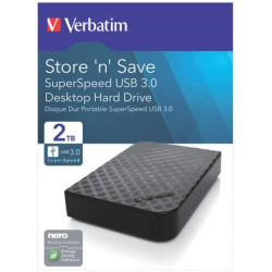 Hard Disk Esterno Verbatim Store'n ' Save 3.0 2 TB nero - 47683