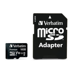 Flash memory card Verbatim micro sdhc - classe 10 con adattatore 16 GB 44082