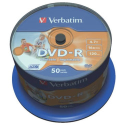 DVD-R Verbatim 16x 4.7 GB  in confezione da 50 dvd - 43533
