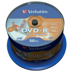 DVD-R Verbatim 16x 4.7 GB  in confezione da 50 dvd - 43533