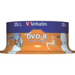DVD-R Wide Stampabile Verbatim 4.7 GB  in confezione da 25 dvd - 43538