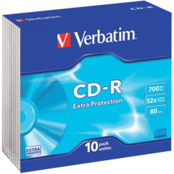 CD-R Extra Protection Verbatim 700 MB  conf. da 10 - 43415