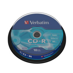 CD-R Extra Protection Verbatim 700 MB  in confezione da 10 cd-r - 43437