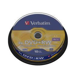 DVD+RW Verbatim 4.7 GB  in confezione da 10 dvd-rw - 43488