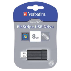 Chiavetta USB PinStripe 2.0 Verbatim 8 GB 49062
