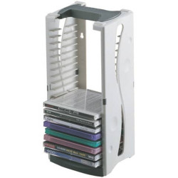 Torretta verticale Q-Connect capacità 25 CD bianco/grigio KF04512