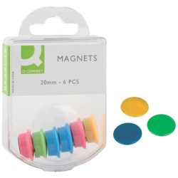 Magneti per lavagne bianche Q-Connect assortiti 20 mm conf. da 6 - KF02040