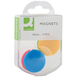 Magneti per lavagne bianche Q-Connect assortiti 30 mm conf. da 4 - KF02041
