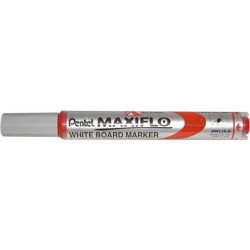 Marcatore per lavagne bianche Pentel MAXIFLO punta conica 4,0 mm rosso MWL5S-B