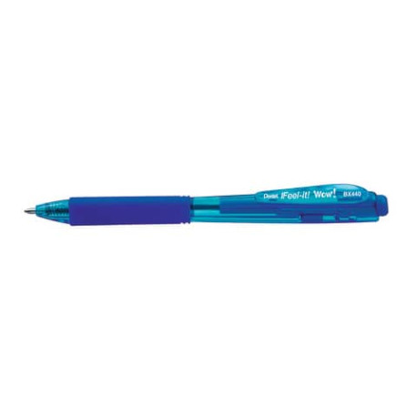 Penne a sfera a scatto Pentel Feel It Wow 1.0 mm blu BX440-CI