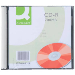 CD-R Q-Connect Slimline Jewel Case 700 MB 80 min 52X conf. da 10 pezzi - KF00419