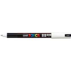 Marcatore a tempera POSCA Uni-Ball punta tonda 0,7 mm bianco M PC1MR BI