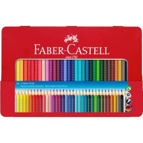 Matite colorate Faber-Castell Colour Grip assortiti astuccio di