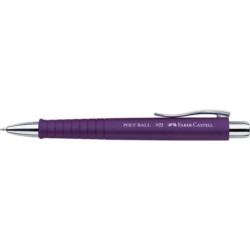 Penna a sfera a scatto Faber-Castell Poly Ball XB viola 241137