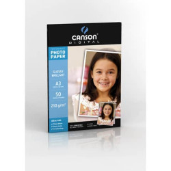 Carta fotografica inkjet CANSON PERFORMANCE 50 fogli A3 lucida 210 g/m² Conf. 50 pezzi - C200004326