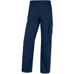 Pantaloni da lavoro DELTA PLUS Palig in cotone con elastico - 5 tasche blu - L PALIGPABMGT