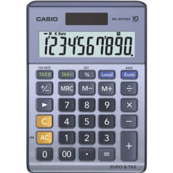 Calcolatrici da tavolo CASIO Extra Big LC solare e batteria display 10 cifre blu - MS-100TER II