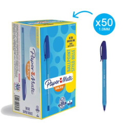 Penna a sfera stick Paper Mate Inkjoy 100 CAP ULV M 1 mm blu S0957130