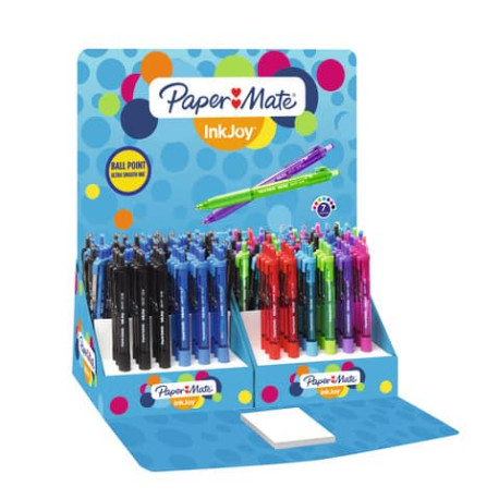 Penne a sfera a scatto Paper Mate InkJoy 300 RT ULV M 1 mm assortiti  espositore da 150 pezzi - 18638 - Lineacontabile