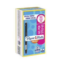 Penne a scatto Paper Mate InkJoy Gel RT M 0,7 mm nero special pack 24 pezzi - 2077177