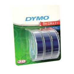 Nastri a rilievo per etichettatrici Dymo vinile 9 mm x 3 m blu blister da 3 - S0847740