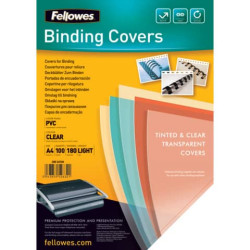 Copertine per rilegatrici FELLOWES Clear PVC A4 180my conf.100 pz - 5375901