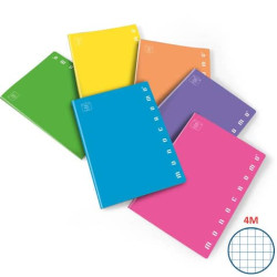 Quaderno 42 fogli PIGNA Monocromo Fluo A4 a quadretti 4M assortiti 02267924M