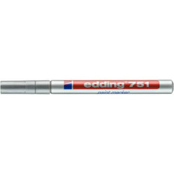 Marcatore a vernice edding 751 punta conica 1-2 mm argento 4-751054