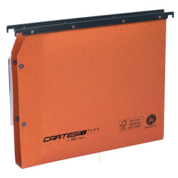 Cartelle sospese laterali per armadi CARTESIO PLUS 33 cm fondo U 3 cm arancio Conf. 25 pezzi - 314 M