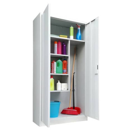 Armadio porta scope KUBO 2 ante 90x41x181,5 cm grigio PS /90 -  Lineacontabile