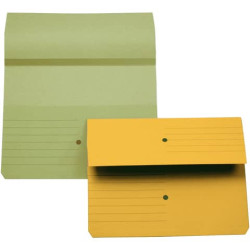 Cartelline con tasca 4Mat A4 in carta woodstock 225 g/m² dorso 3 cm giallo conf. da 10 pezzi - 3240 