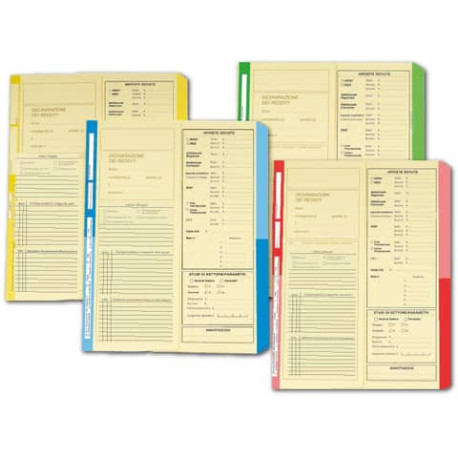 Cartelline a 2 lembi 4Pro A4 in carta di cellulosa 225 g/m² dorso 2 cm verde conf. da 50 pezzi - 417