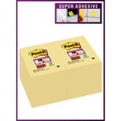 Foglietti riposizionabili Post-it® Super Sticky Notes 4,8x7,3 cm 90 ff Giallo Canary™ - 656-12SSCY-E