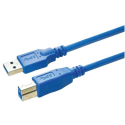 Cavo di collegamento Media Range USB 3.0 AM/BM blu MRCS144