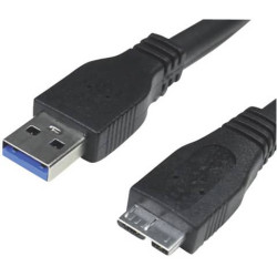 Cavo di ricarica e sincronizzazione Media Range USB 3.0/micro USB 3.0 B 1m nero - MRCS153