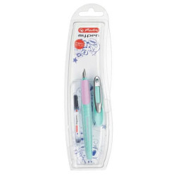 Penna stilografica Herlitz My.pen M menta/viola 10999753